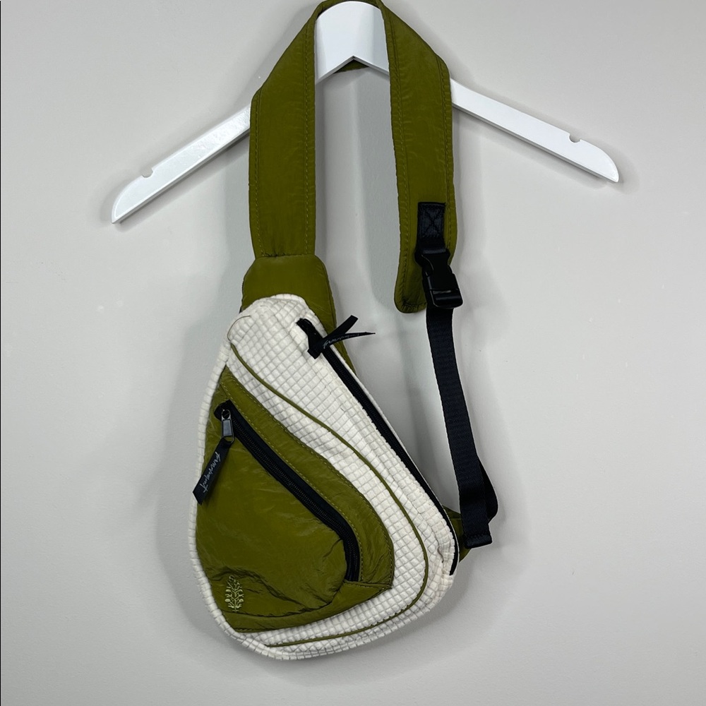 FP Movement Cold Shoulder Sling Bag Olive and White Combo